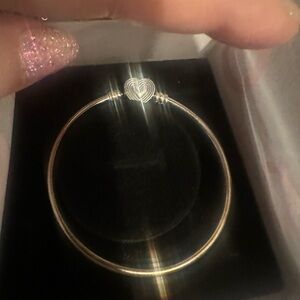 Heart Pandora Sterling silver bangle